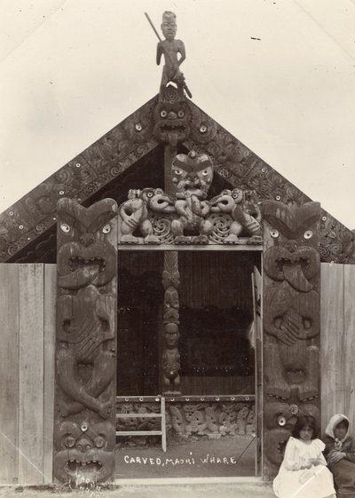 Carved Maori Whare, c.1900 by Robert Marsh